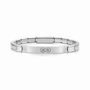 Trendsetter Bracciale, Infinity, CZ bianco, 18 cm