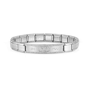 Trendsetter New York Bracciale, Infinity ME & YOU, CZ bianco, 18 cm