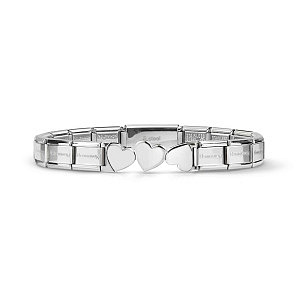 Trendsetter Armband, 3 Herzen, 18 cm