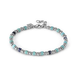 Instinctstyle Sea Armband, Türkis und Sodalite, 21 cm