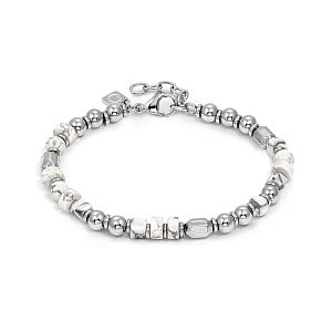 Instinctstyle Sea Armband, Türkis weiss, 22 cm
