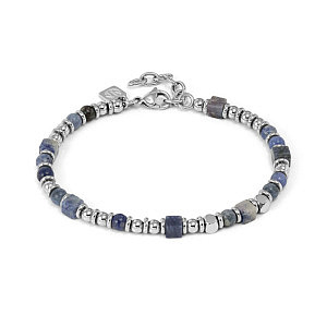 Instinctstyle Infinity Bracciale, Sodalite, 21 cm