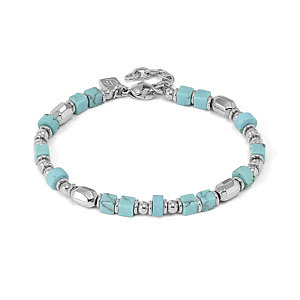 Instinctstyle Infinity Bracciale, Turchese, 22 cm