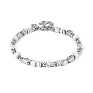 Instinctstyle Infinity Bracelet, Howlite blanc, 22 cm