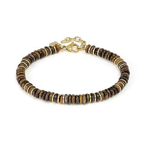Instinctstyle Infinity Armband, Tigerauge, 22 cm