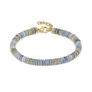 Instinctstyle Infinity Bracelet, Aventurine bleue, 22 cm