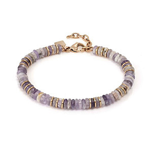 Instinctstyle Infinity Armband, Amethyst, 22 cm