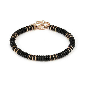 Instinctstyle Infinity Bracciale, Onyx, 22 cm