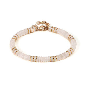 Instinctstyle Infinity Bracciale, Rose Quartz, 22 cm