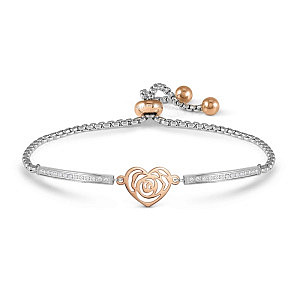 Milleluci Beloved Armband, Herz, 19 cm, rosévergoldet