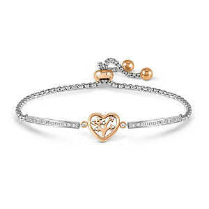 Milleluci Refined Armband, Lebensbaum, CZ weiss, 19 cm, rosévergoldet