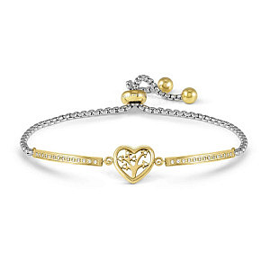Milleluci Refined Armband, Lebensbaum, CZ weiss, 19 cm, vergoldet