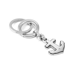Strong Diamond Geometric Porte-Cles, Ancre, Diamant, blanc, 6.5 cm