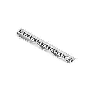 Strong Diamond Geometric Pince a cravate, Diamant, blanc, 0.5 x 5.9 cm