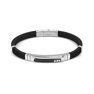 City Energy Armband, Weiss / Schwarz, 21 cm