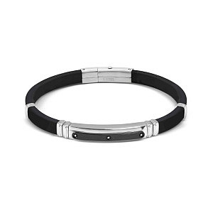 City Energy Bracciale, Bianco / nero, CZ bianco, 21 cm