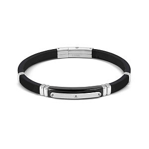 City Energy Bracciale, Nero / Bianco, CZ nero, 21 cm