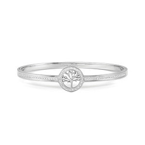 Pretty Bangles Armreif, Lebensbaum, CZ weiss, diverse Grössen