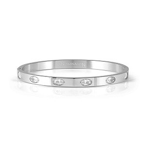 Pretty Bangles New Bracciale, Oval, CZ bianco, varie misure