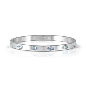 Pretty Bangles New Armreif, Oval, CZ hellblau, diverse Grössen