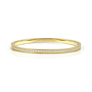 Pretty Bangles Satinshine Bracciale, CZ bianco, Satin Finish, varie misure