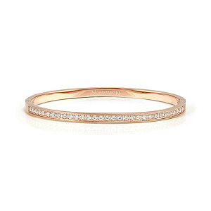 Pretty Bangles Satinshine Bracciale, CZ bianco, Satin Finish, varie misure