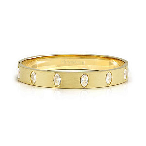 Pretty Bangles Satinshine Bracciale, Ovali, CZ bianco, Satin Finish, varie misure