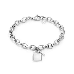 Sempre con me Armband, Vorhängeschloss, 21 cm
