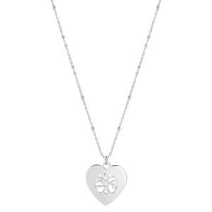 Sempre con me Collier, Cœur avec Arbre de vie, 48 cm