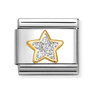 Classic Glitter Symbole, Stern, Silber