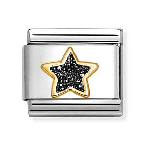 Classic Glitter Symbole, Étoile, noir