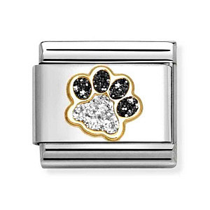 Classic Glitter Symbole, Patte, noir / Argent