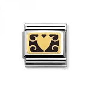 Classic Engraved, Cuore con decori nero