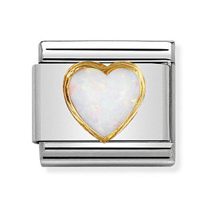 Classic Gemme Coeur, Opale blanc
