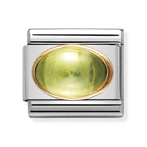 Classic Halbedelstein Oval, Peridot