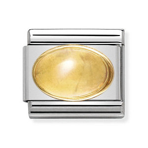 Classic Halbedelstein Oval, Citrin