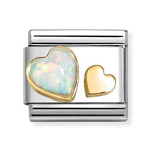 Classic Stone, Cuori, Opale bianco
