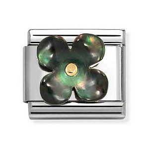 Classic Stone, Fleur, Nacre, noir