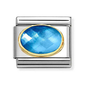 Classic Stein Facettiert, Hellblau, Blau