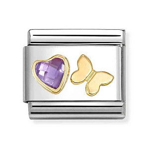 Classic ZC Facettes, Cœur avec papillon, ZC violet