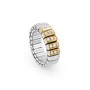 Extension Gold Anello, Pavé, bianco