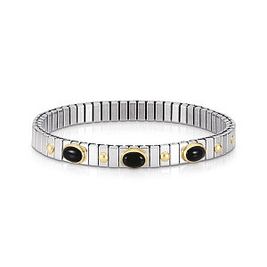 Extension Gold Bracelet, 3 pierres, couleurs divers, Small