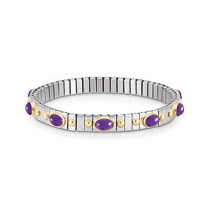 Extension Gold Bracciale, 10 pietre, diversi colori, Small