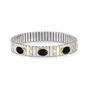 Extension Gold Bracciale, 3 pietre, diversi colori, Medium