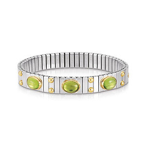 Extension Gold Armband, 3 Steine, diverse Farben, Medium