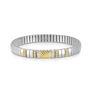 Extension Gold Bracelet, 1 plaque, 4 barres, ZC blanc