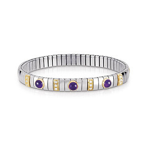 Extension Gold Bracciale, 3 pietre, diversi colori, Small