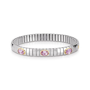 Extension Gold Bracciale, CZ rosa, 3 CZ