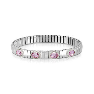 Extension Silver Bracelet, 4 Pierres, couleurs divers