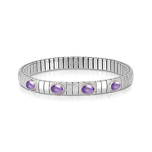 Extension Silver Bracelet, 4 Pierres, couleurs divers